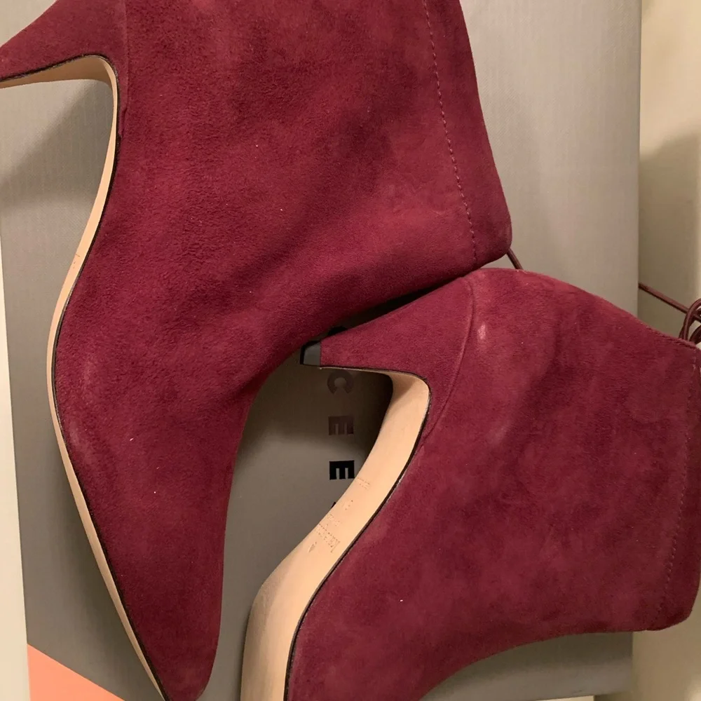 Chic KATE SPADE Maroon Ankle Booties - Picture 5 of 6